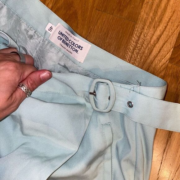 United Colors of Benetton Light Blue Wrap Skirt, Italian, Size IT 46/ US 10 - Picture 10 of 11